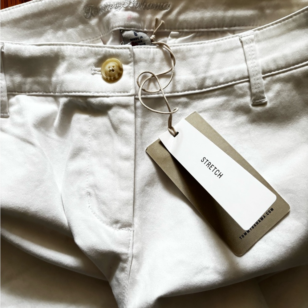 Tommy Bahama size 8 White crop pants 24” length - Picture 2 of 2